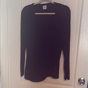 Cabi Black Fitted Blouse with Long Sleeves